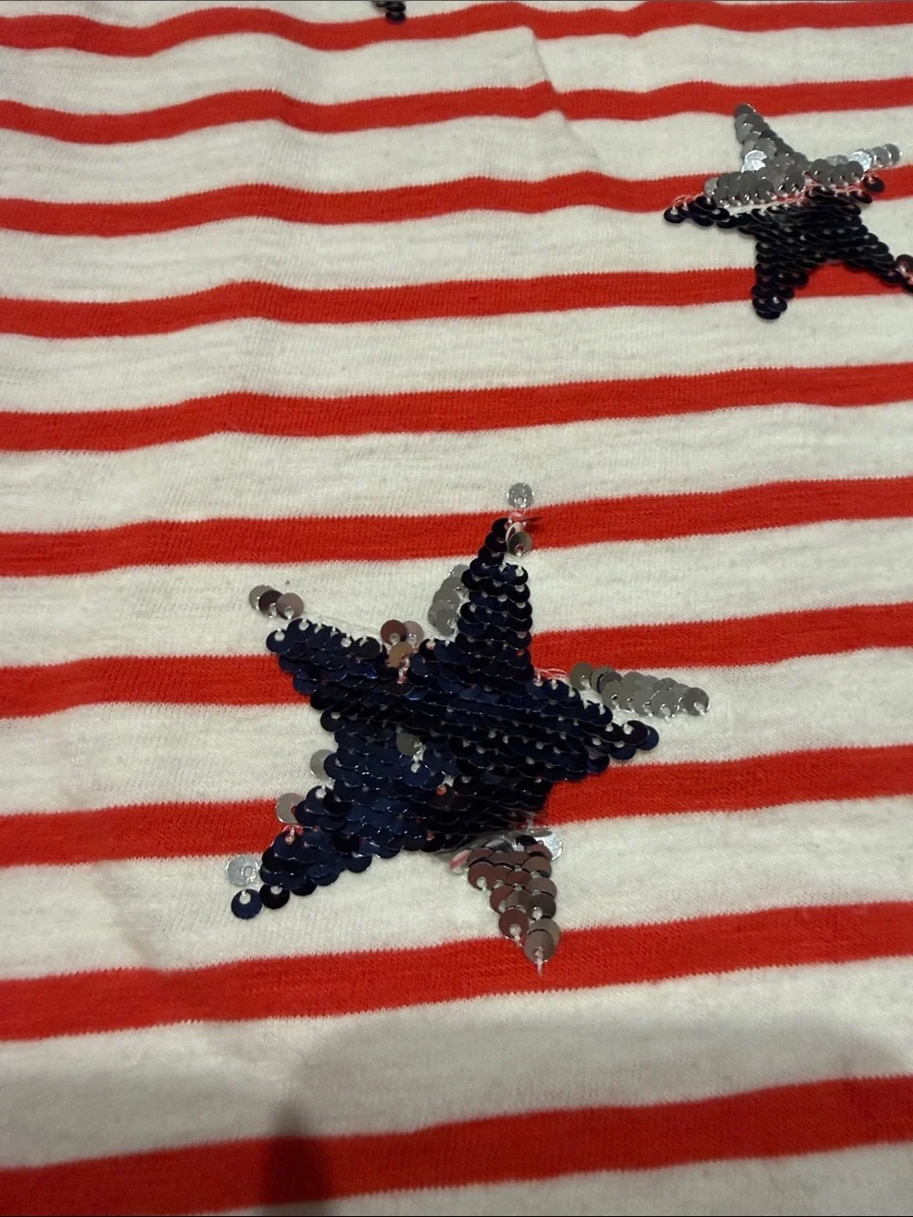 GAP Red & White Striped Sleeveless Dress with Sequin Stars